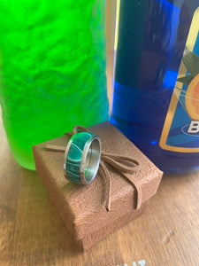 "The Colors of Midori & Curaçao" Artisan Comfort Ring