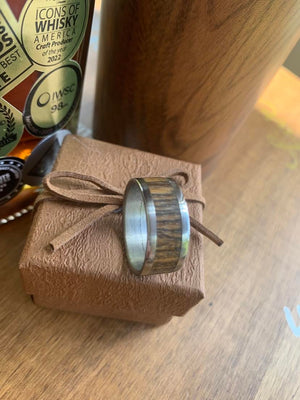 "The Colorado Whisky Bocote Wood " Artisan Comfort Ring