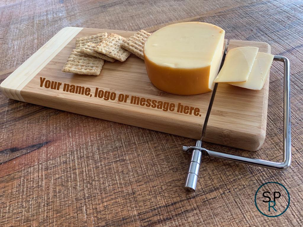 Organic Engraved Bamboo Cheese Cutting Board & Serving Tray - Standing Pines Ranch