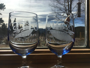 Custom Etched Wine Glasses - Standing Pines Ranch