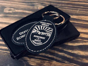 Customized Leather Bottle Opener Key Chains - Standing Pines Ranch