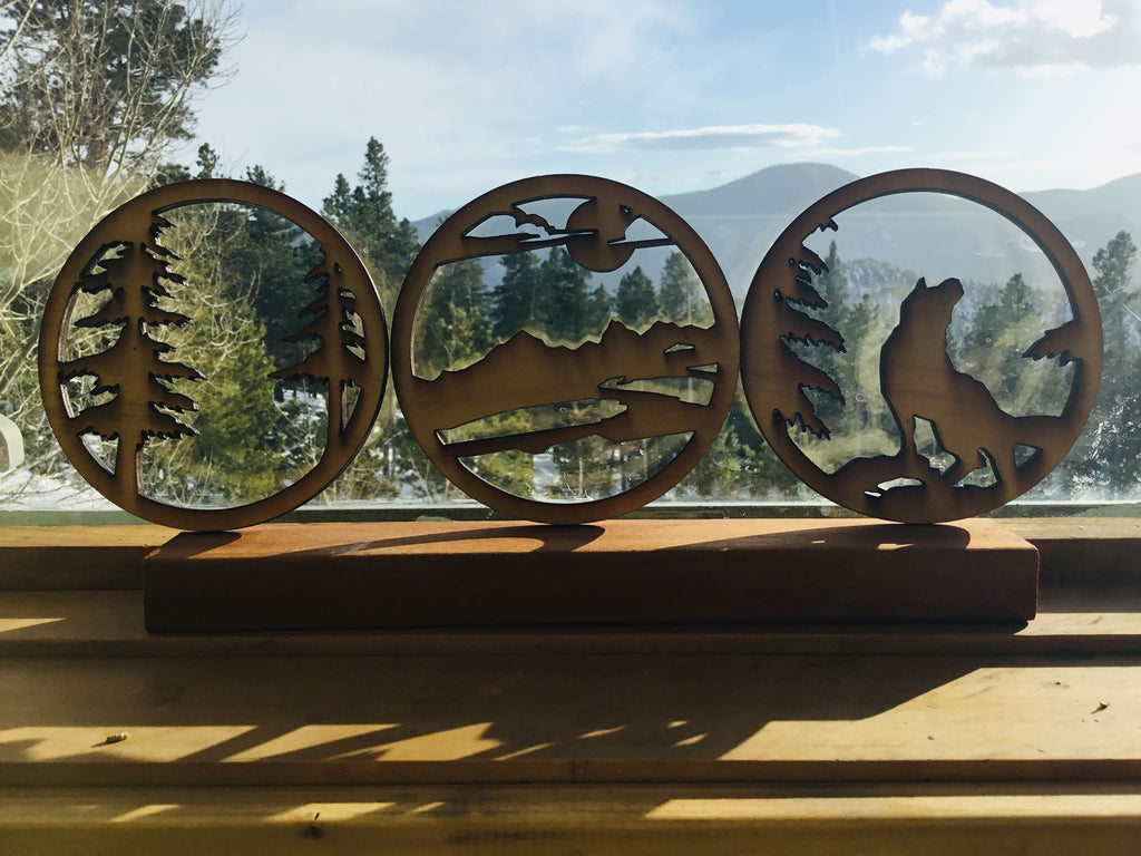 Personalized Nestled Aspen Wood Hearts - Standing Pines Ranch