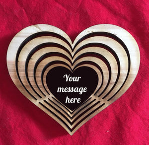 Personalized Nestled Aspen Wood Hearts - Standing Pines Ranch