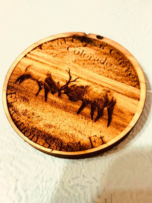 Aspen Wood Customized Holiday Ornaments - Standing Pines Ranch