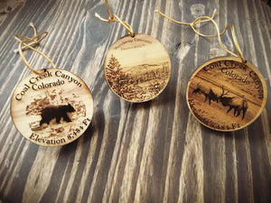 Aspen Wood Customized Holiday Ornaments - Standing Pines Ranch